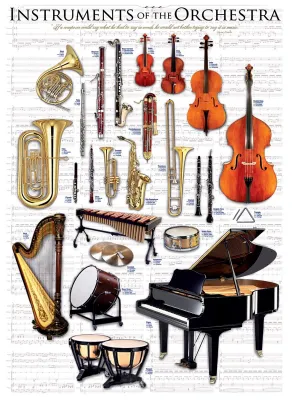 Instruments of the Orchestra - 1000pc Music Jigsaw Puzzle by Eurographics