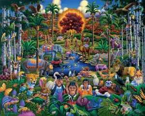Animals of Eden - 500pc Jigsaw Puzzle by Dowdle