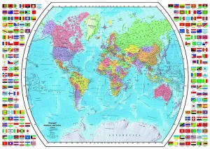 Political World Map - 1000pc Jigsaw Puzzle by Ravensburger