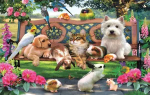 Park Bench Pals - 100pc Jigsaw Puzzle By Sunsout