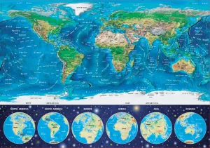 Neon World Map - 1000pc Jigsaw Puzzle by Educa