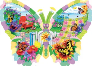 Butterfly Summer - 1000pc Shaped Jigsaw Puzzle By Sunsout