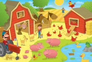 Higgledy Piggledy Farm - 36pc Floor Puzzle by Cobble Hill