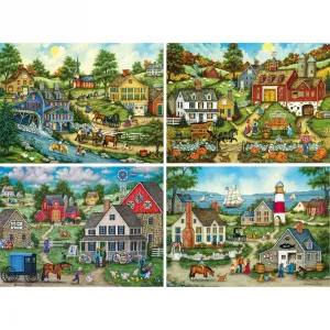 Simple Living - 4 x 500pc Jigsaw Puzzle Assortment by Masterpieces