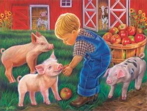 Little Farm Boy - 500pc Jigsaw Puzzle by Sunsout
