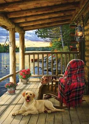 Cabin Porch - 1000pc Jigsaw Puzzle by Jack Pine