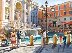 The Trevi Fountain - 3000pc By Castorland