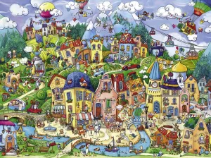 Berman: Happytown - 1500pc Jigsaw Puzzle By Heye