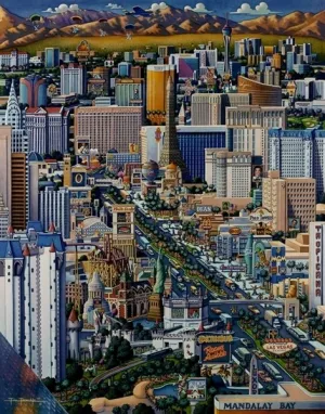 Las Vegas - 1000pc Jigsaw Puzzle by Dowdle