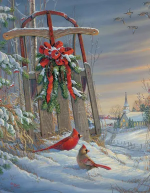 Winter Red Birds - 1000pc Jigsaw Puzzle by Springbok