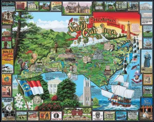 Historic North Carolina - 1000pc Jigsaw Puzzle By White Mountain